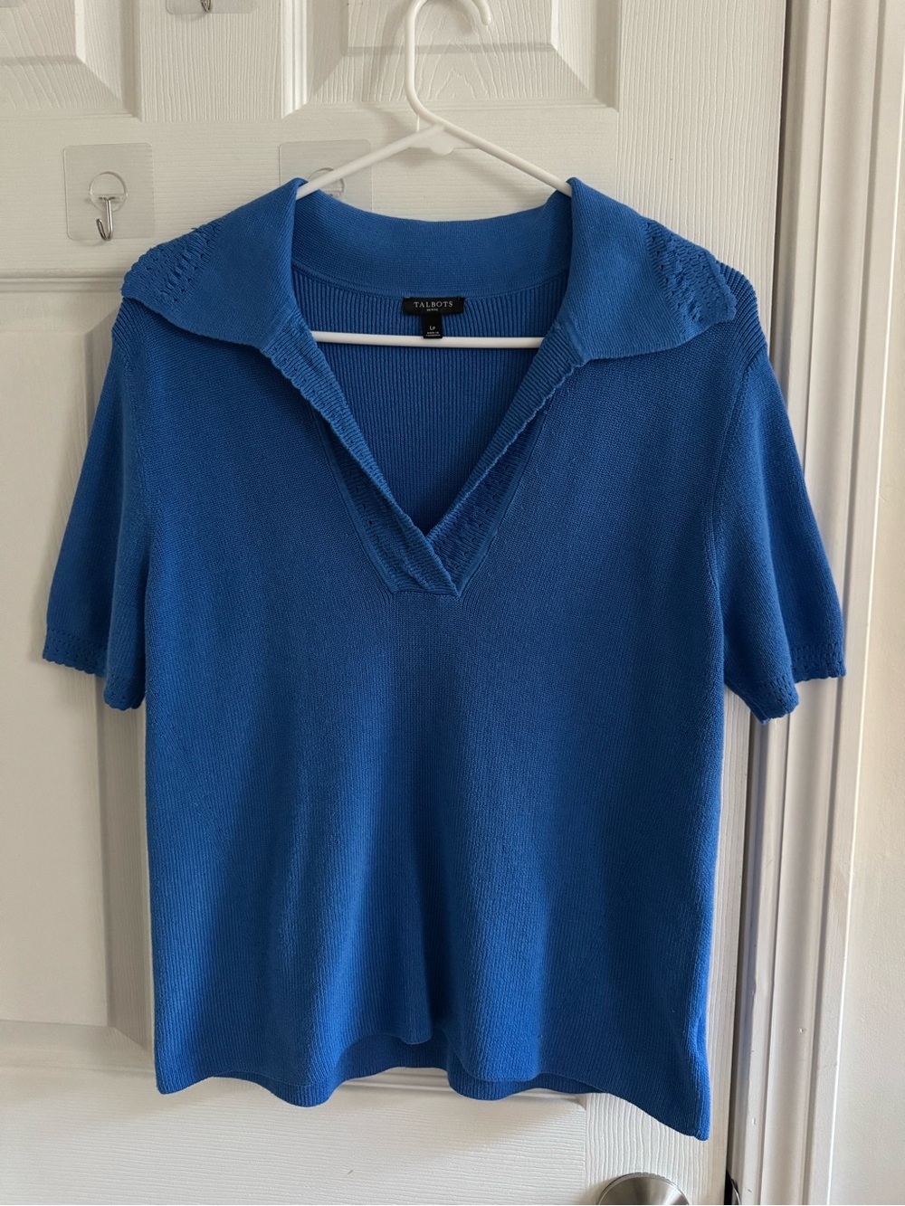 TALBOTS Polo Short Sleeve Sweater LP
